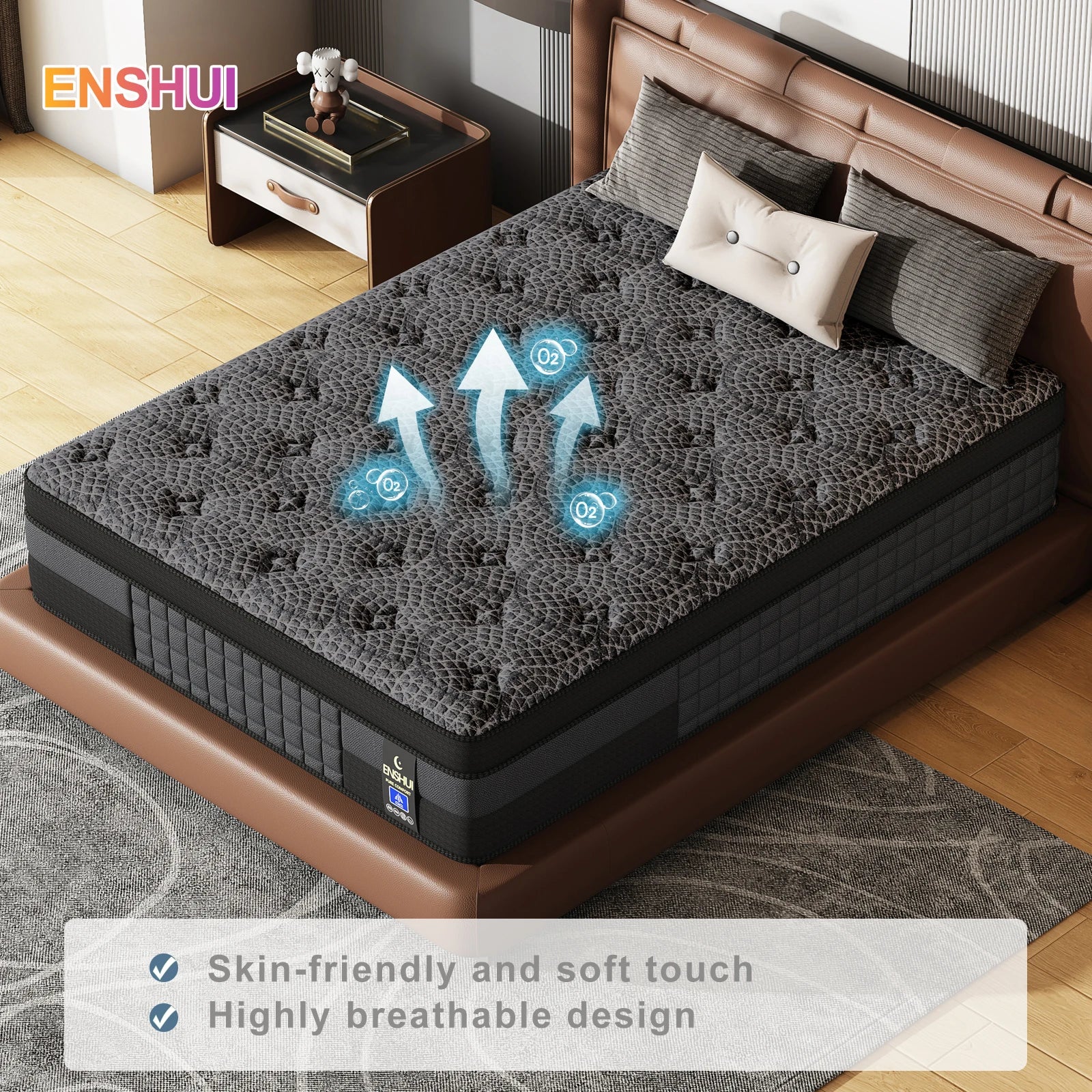 12/14In Memory Foam Hybrid Box Spring Mattress Available in Twin, Full, Queen, and King Size Medium Firm
