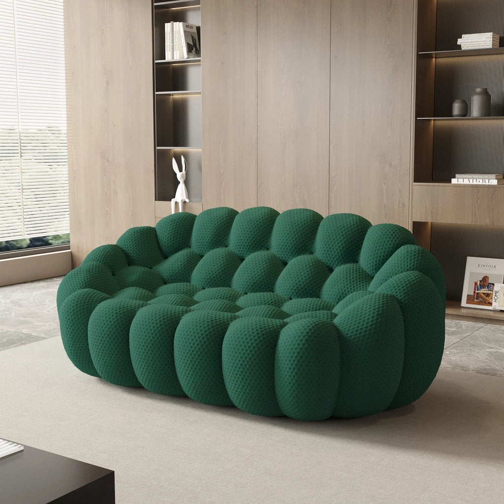 Sdorens 78'' Modern Loveseat  Boneless Couch Football-Shaped Lazy Floor Sofa