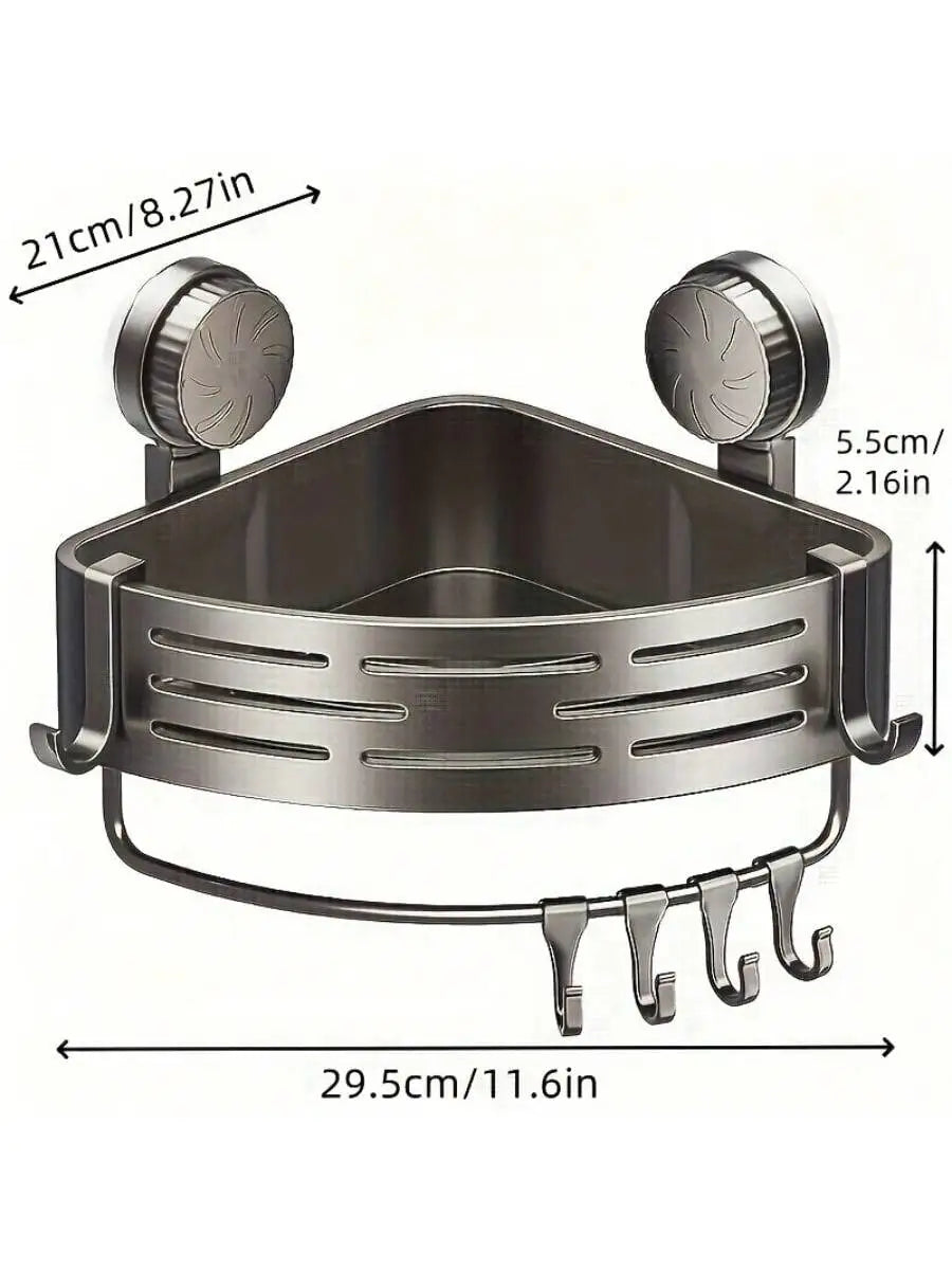 Triangle Shower Caddy with Suction Cups, Water Resistant & Never Rusts