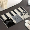 Striped Cat Doormat Waterproof Decor