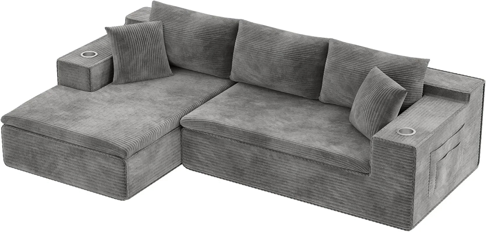 Homall 109" Modular Sectional Sofa with L-Shape Chaise