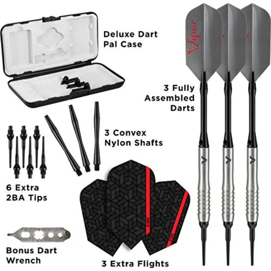 Viper V-Factor 90% Tungsten Soft Tip Dart Set with Case