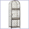 Floor Standing Antique Bronze 45 Bottle Wine Rack with Lock