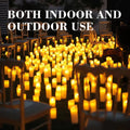 3pk Set of waterproof flameless LED Candles Battery Operated with Remote