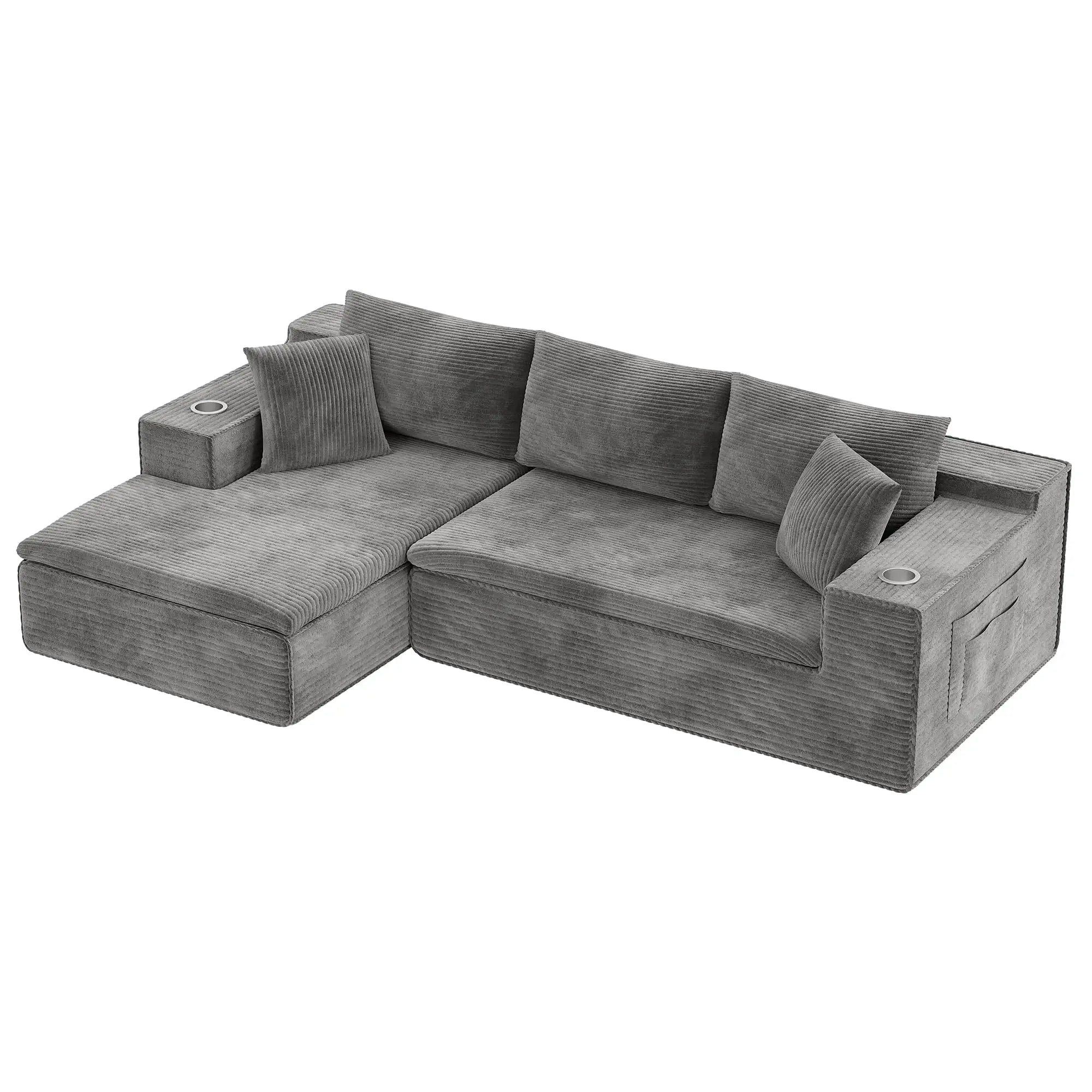 Homall 109" Modular Sectional Sofa with L-Shape Chaise