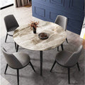 Marble Top Round Dining Table for 4