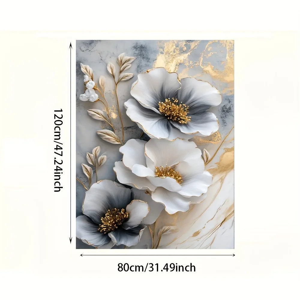 3D Floral Canvas Framed Painting Decor