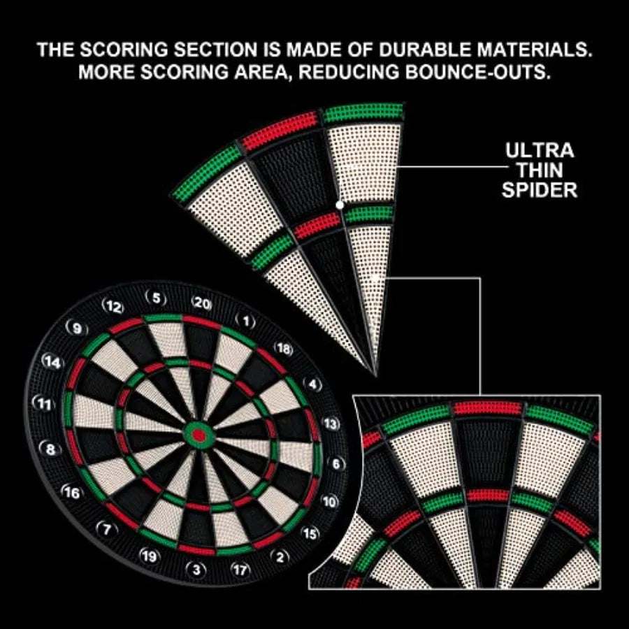 Electronic Dart Board 12 Soft Tip Darts, 34 Games, 355  Auto Scoring, and 100 Additional Tips