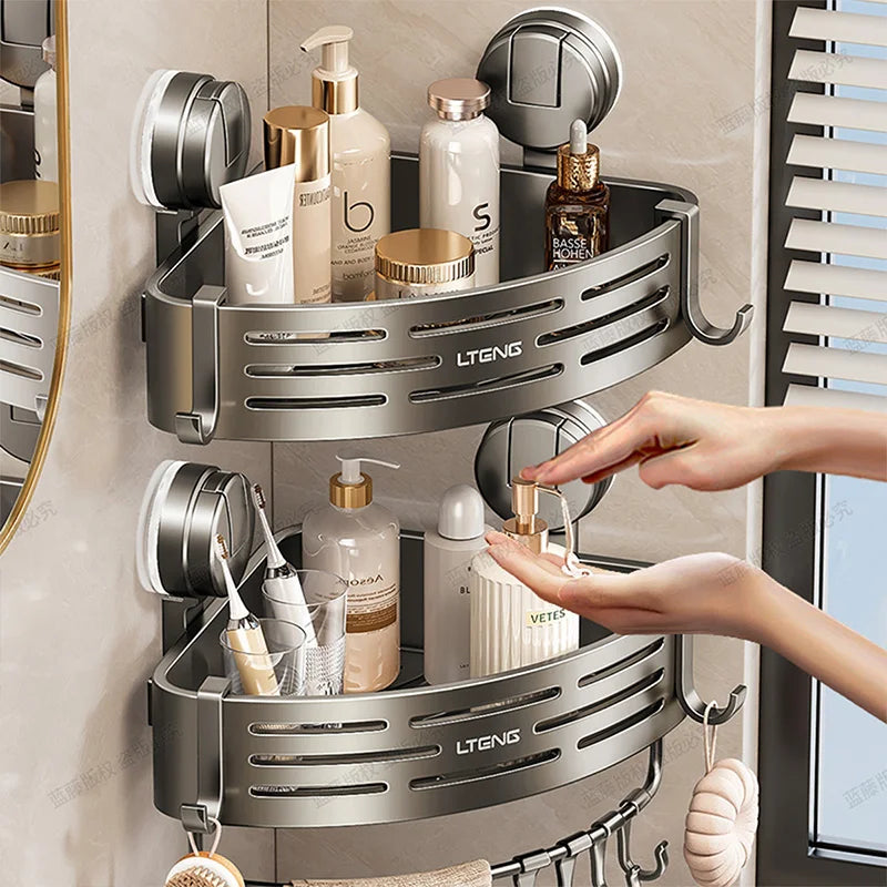 Triangle Shower Caddy with Suction Cups, Water Resistant & Never Rusts