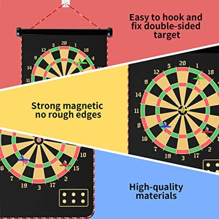 Magnetic Dart Board Outdoor with 12 Darts