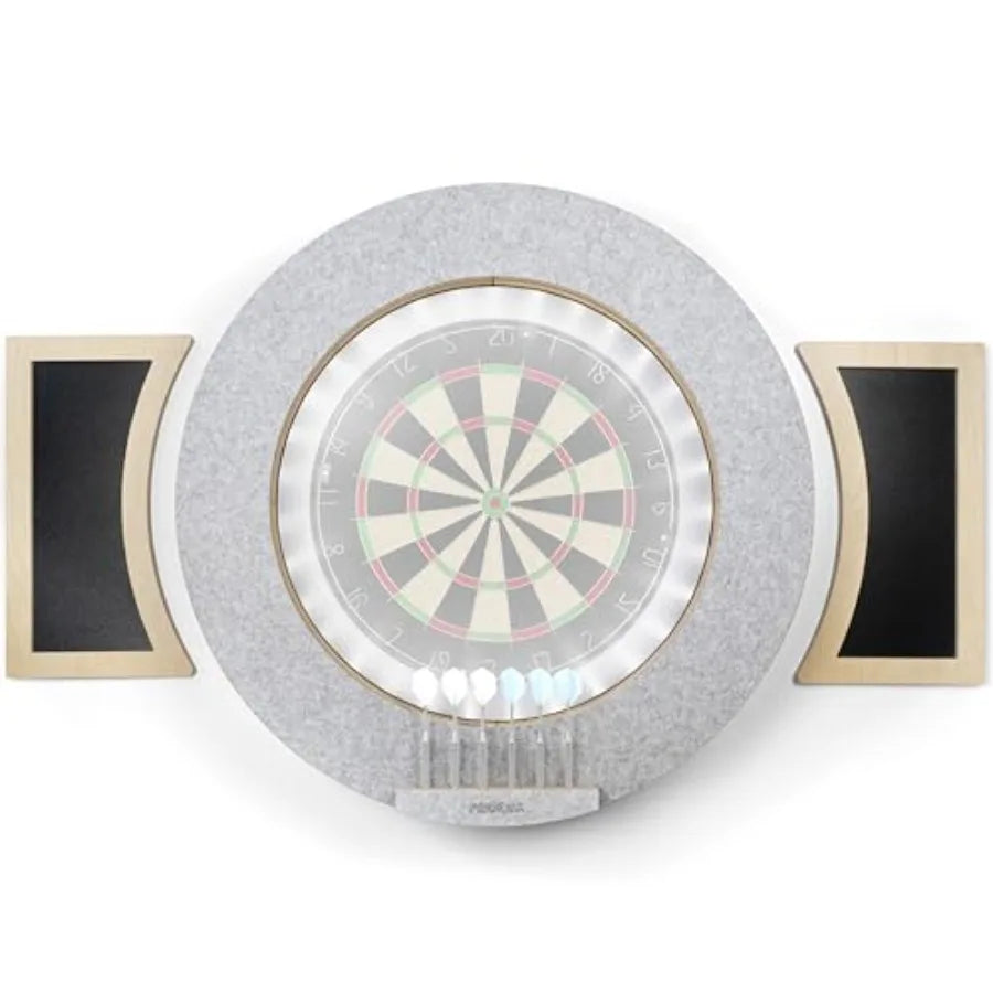 Dart Board Cabinet Set with LED Light