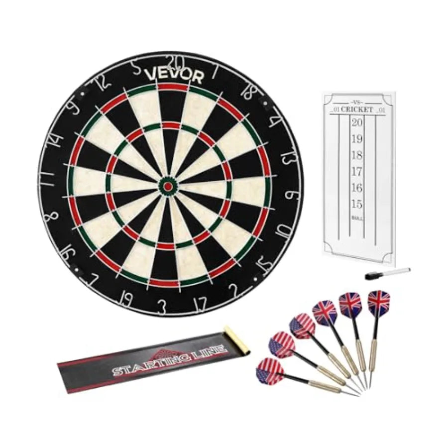 Dartboard with 6 Darts and Scoring Kit