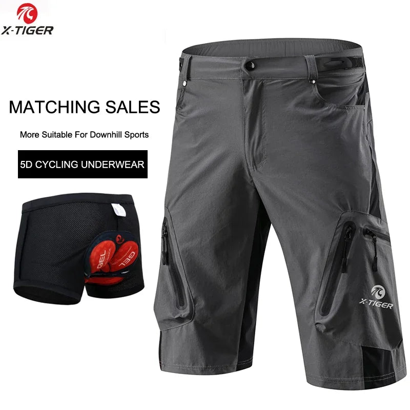 X-Tiger Men's Cycling Shorts with 5D Gel Pad Cycling Underwear