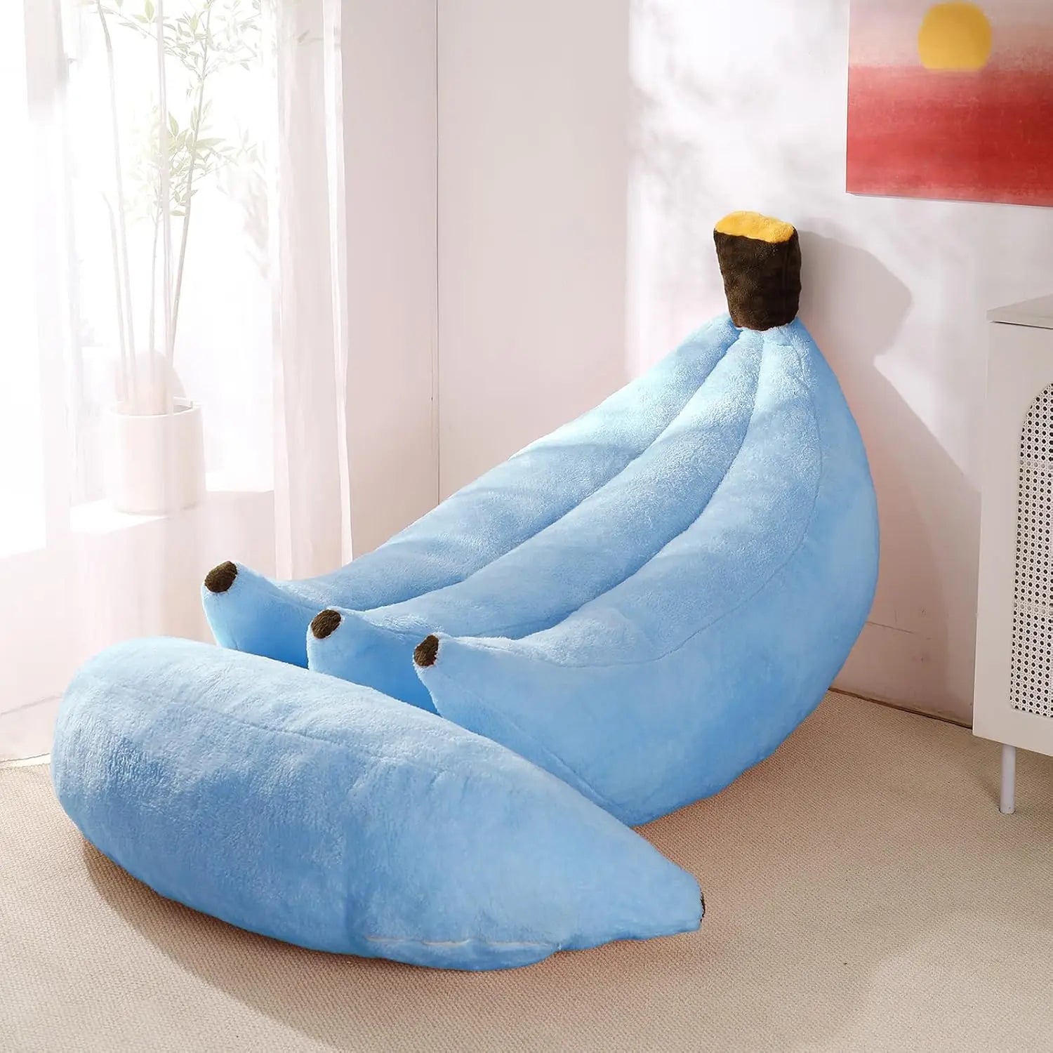Banana Bean Bag Chair with Ottoman