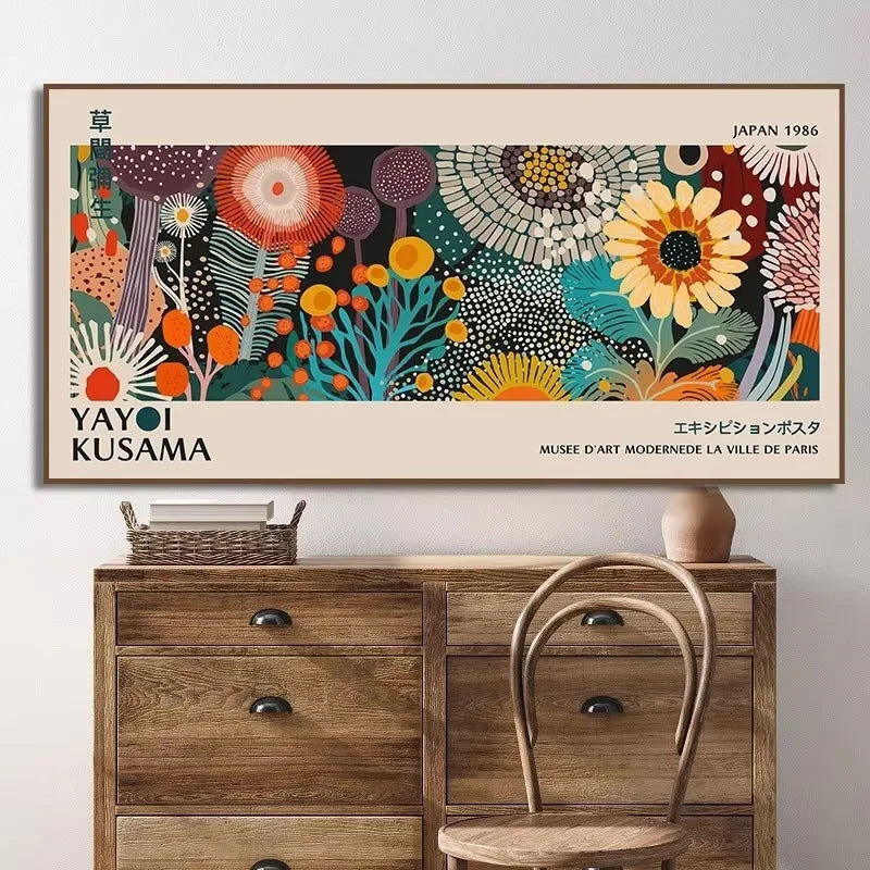 Yayoi Kusama Abstract Canvas Painting