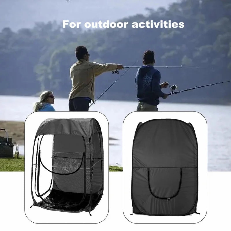 Portable Pop Tent for Outdoor Events, Fishing, and Camping – Black