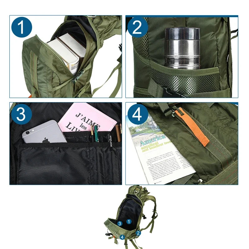 Camping Waterproof  Lightweight  Outdoor Sport Backpack for Men