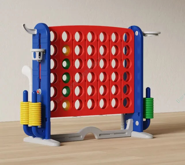 Adjustable Height Giant Connect 4 Game, Golf, Basketball, Ring Toss with Mesh Board and Carry Bag for Indoor/Outdoor Play