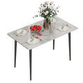 Rectangular Marble Dining Table for 4-6 People