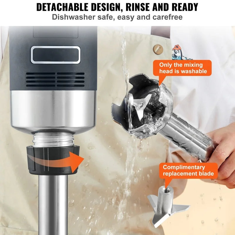 750W Heavy Duty Blender with Steel Blade, Variable Speed Hand Mixer