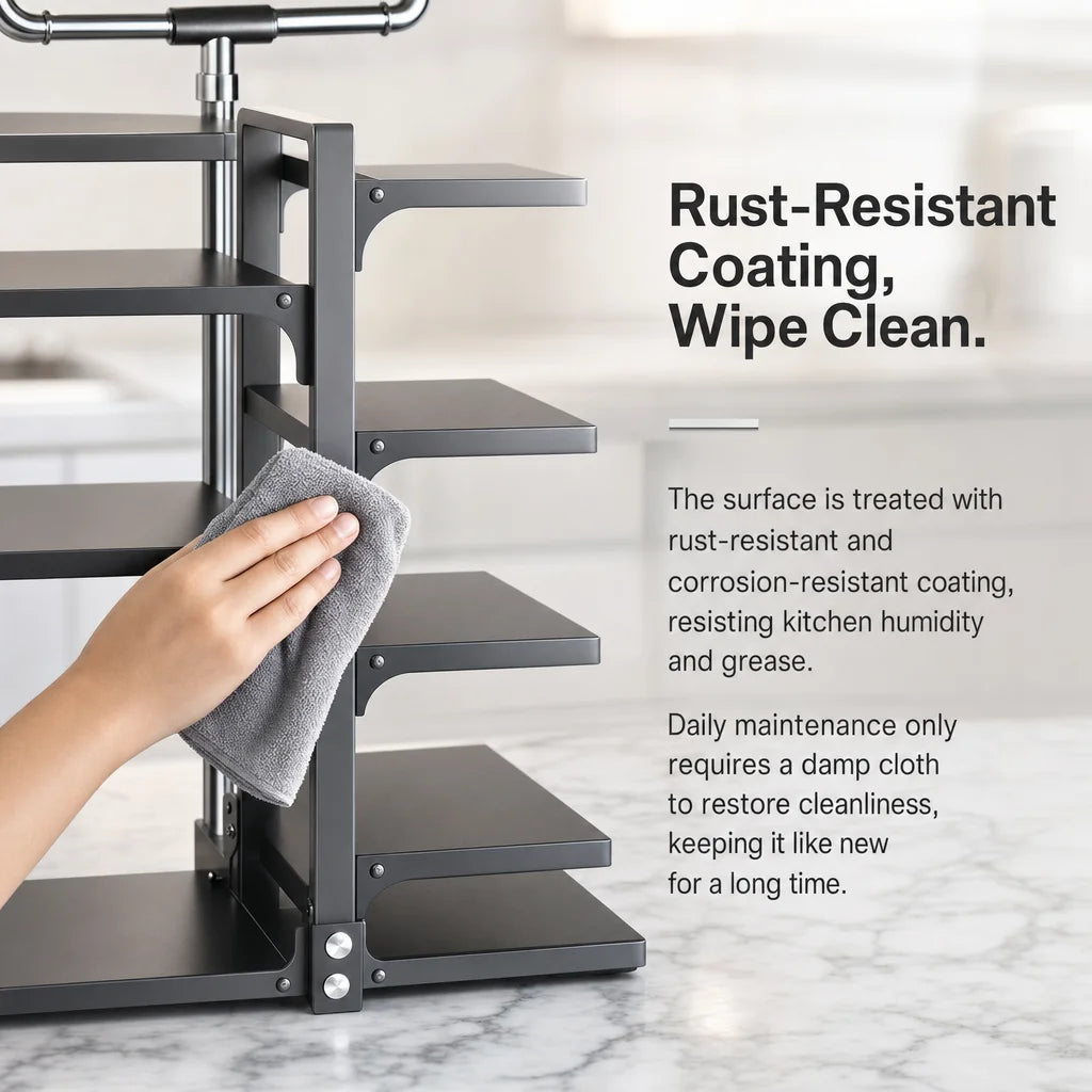 Adjustable Stainless Steel Kitchen Storage Rack