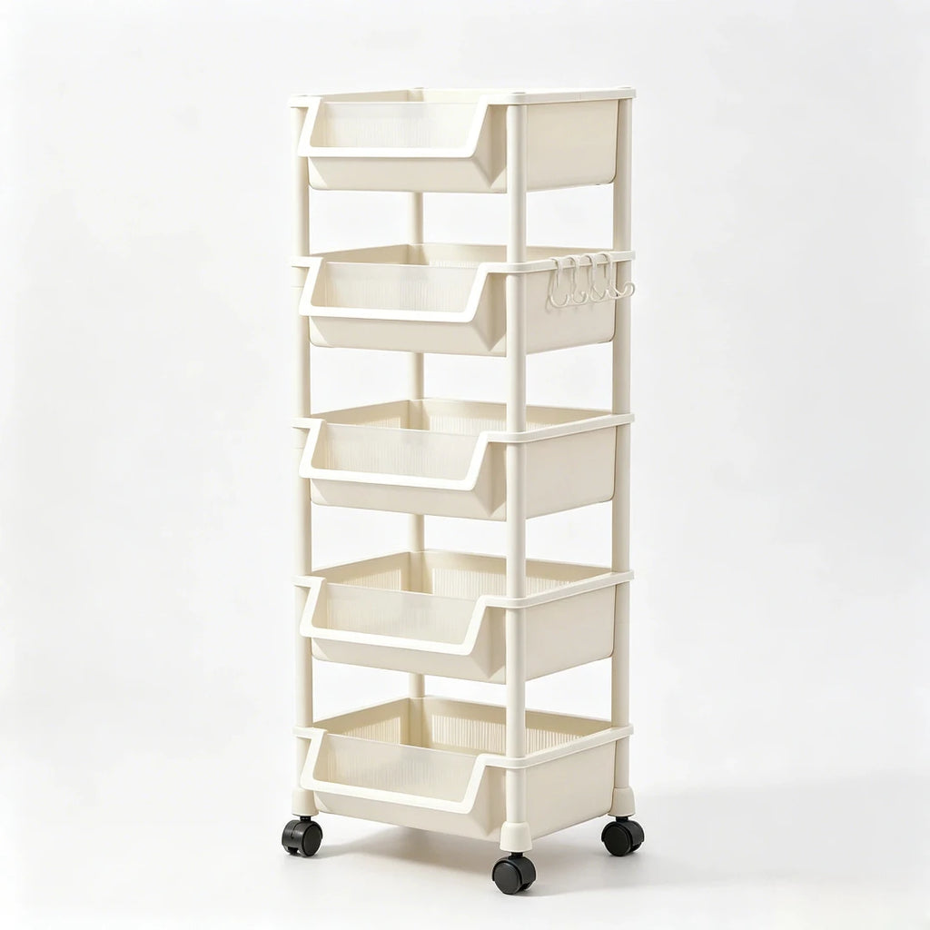 Reinforced Kitchen Storage Rack with Wheels