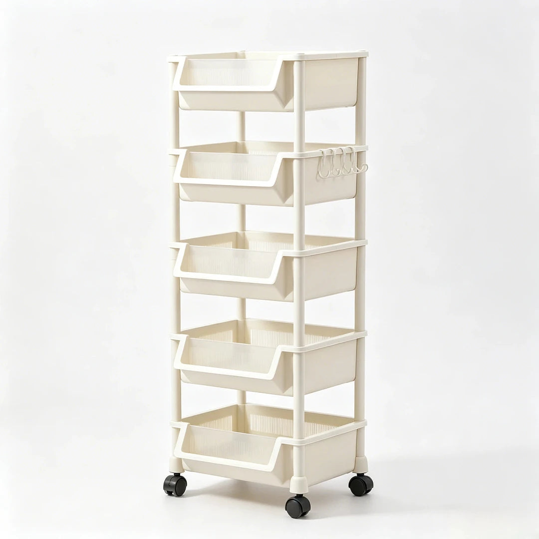 Reinforced Kitchen Storage Rack with Wheels
