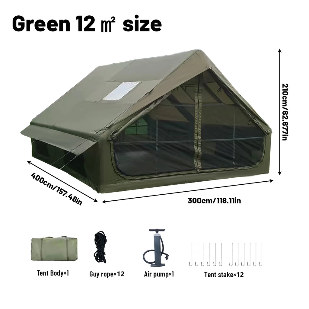 PAKICETUS Inflatable Tent with Skylight. Quick Setup with Pump 4-6 Persons