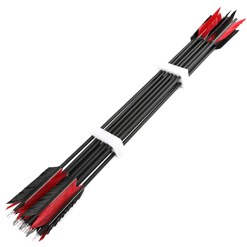 Mixed Carbon Arrows 12pcs 31.5inch