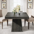Tribesigns Square Dining Table for 4 with Sturdy Pedestal Base