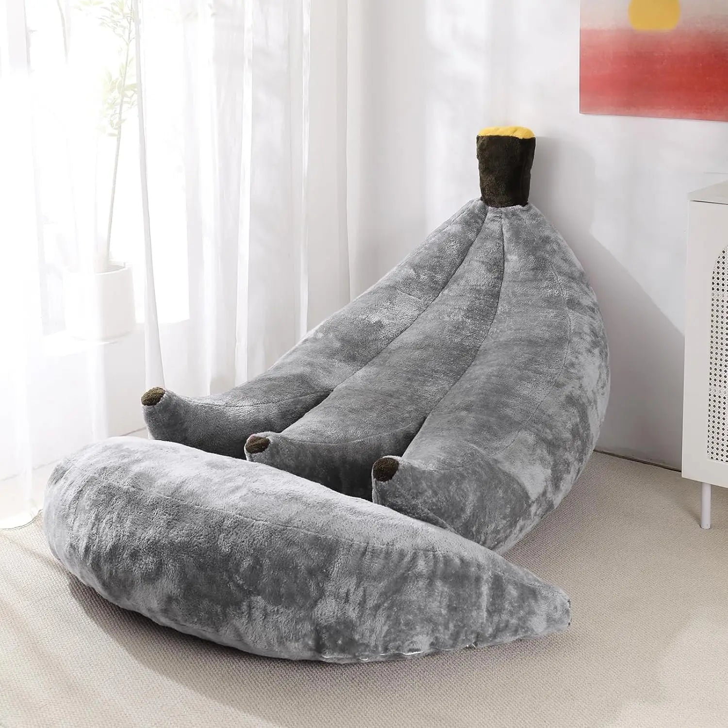Banana Bean Bag Chair with Ottoman