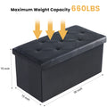 JHK 43" Leather Folding Ottoman