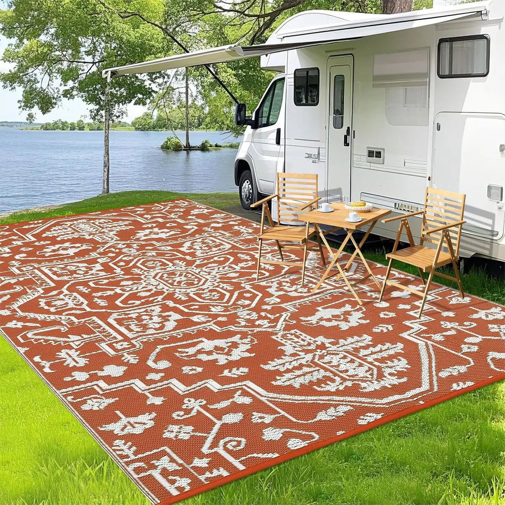 Waterproof and Durable Outdoor Area Rug Stain-Resistant