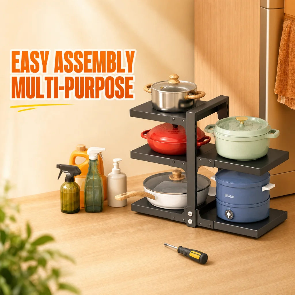 Adjustable Stainless Steel Kitchen Storage Rack