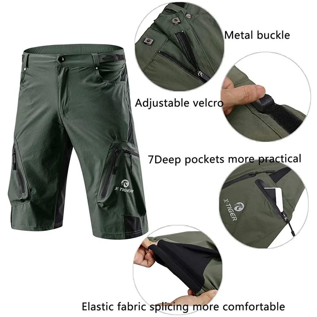 X-Tiger Men's Cycling Shorts with 5D Gel Pad Cycling Underwear