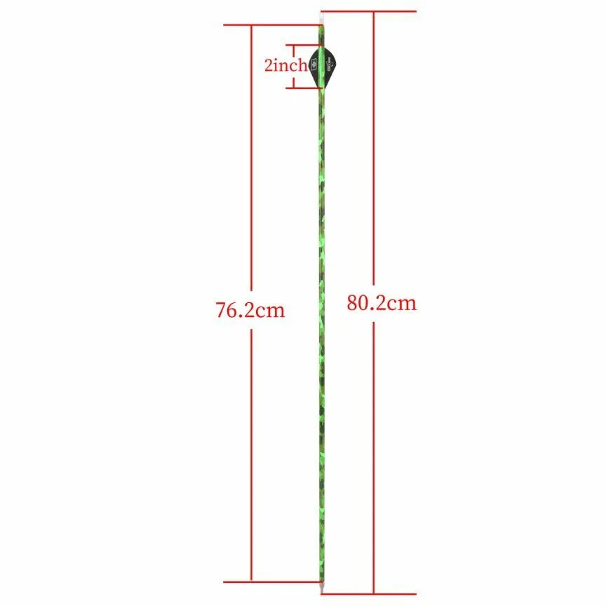 Archery Arrows 30 Inch Camo Mixed Carbon Spine 500 ID6.2mm with Rubber Vanes for Hunting