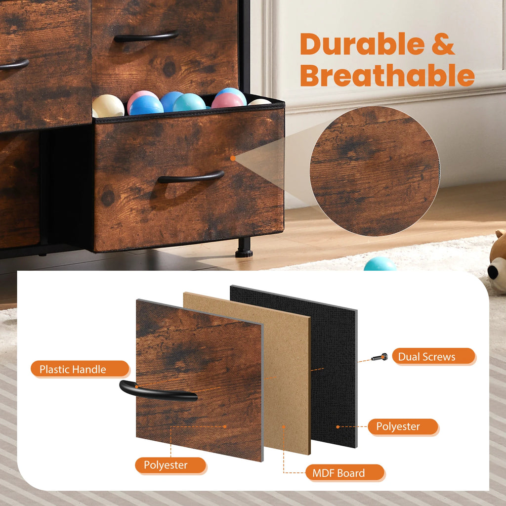 JHK Dresser with 9 Storage Drawers