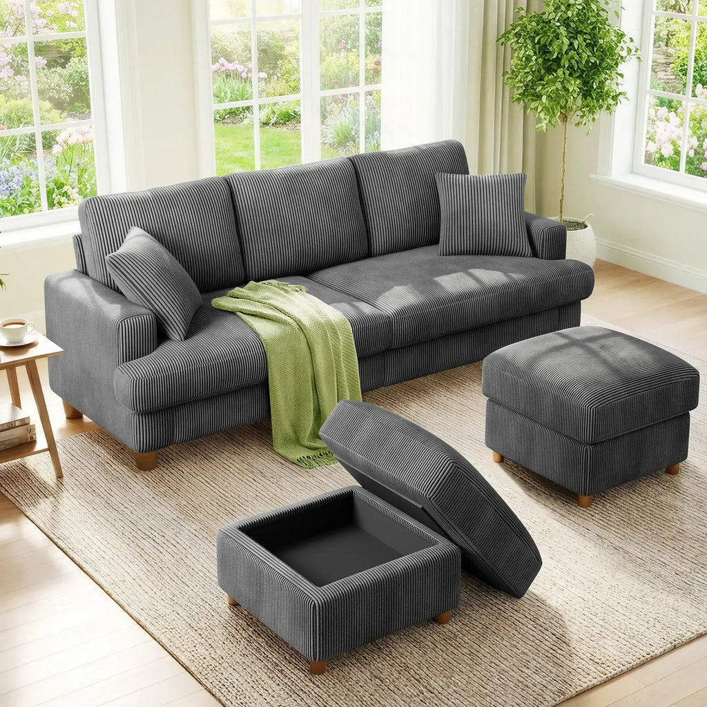 Kidirect 70in Oversized Corduroy Couch