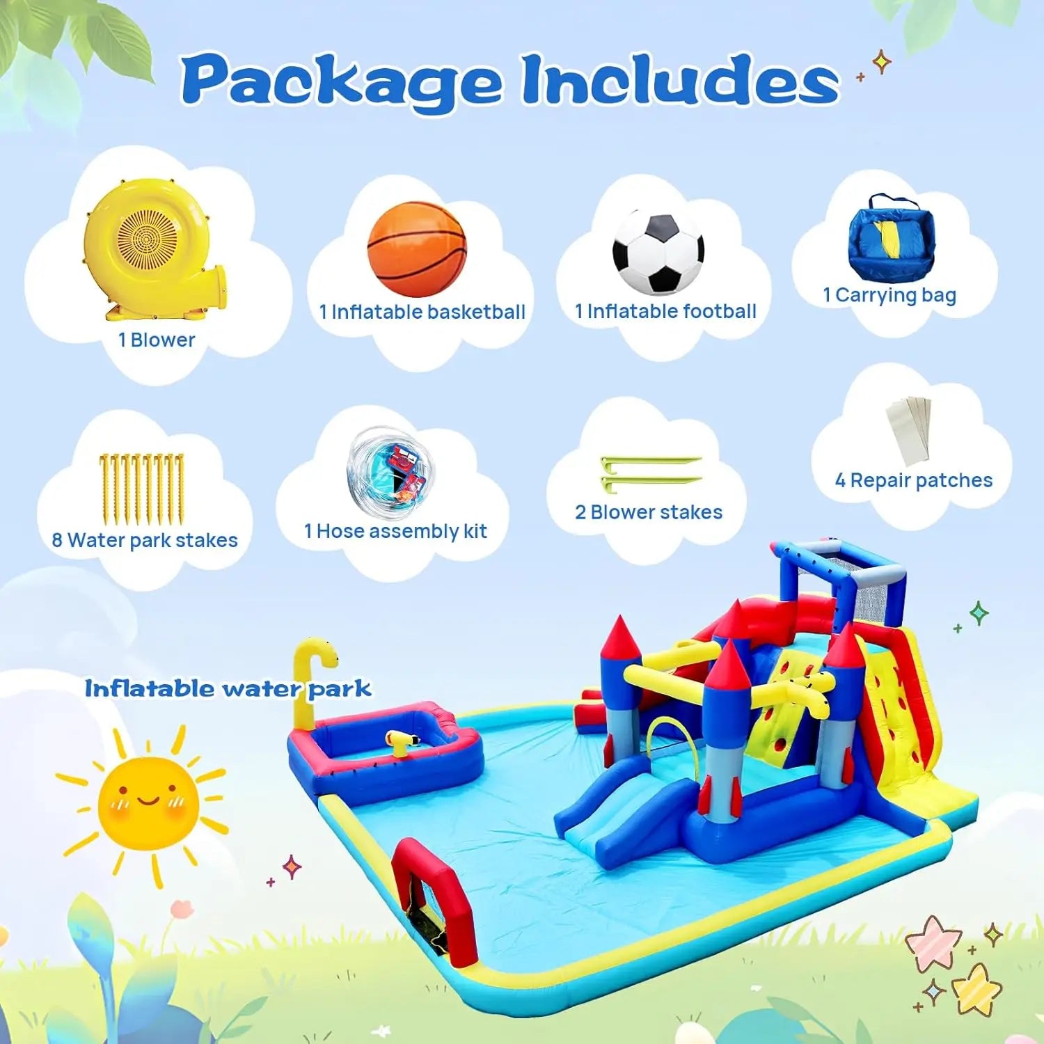 10 in 1 Inflatable Bounce House Water Park