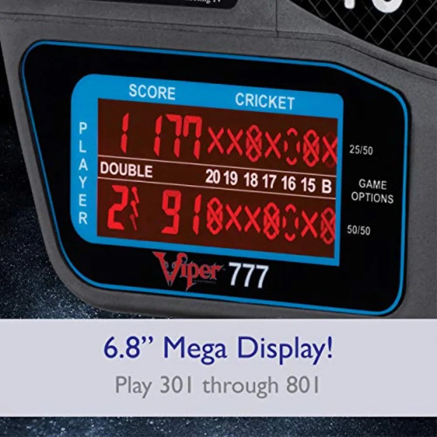 Viper 777 Electronic Dartboard  with 6 Soft Tip Darts, 43 Games, and LCD Scoring For 8 Players