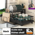 Commercial Grade Dish Drying Rack – 2-Tier Stainless Steel with Water Catch Tray
