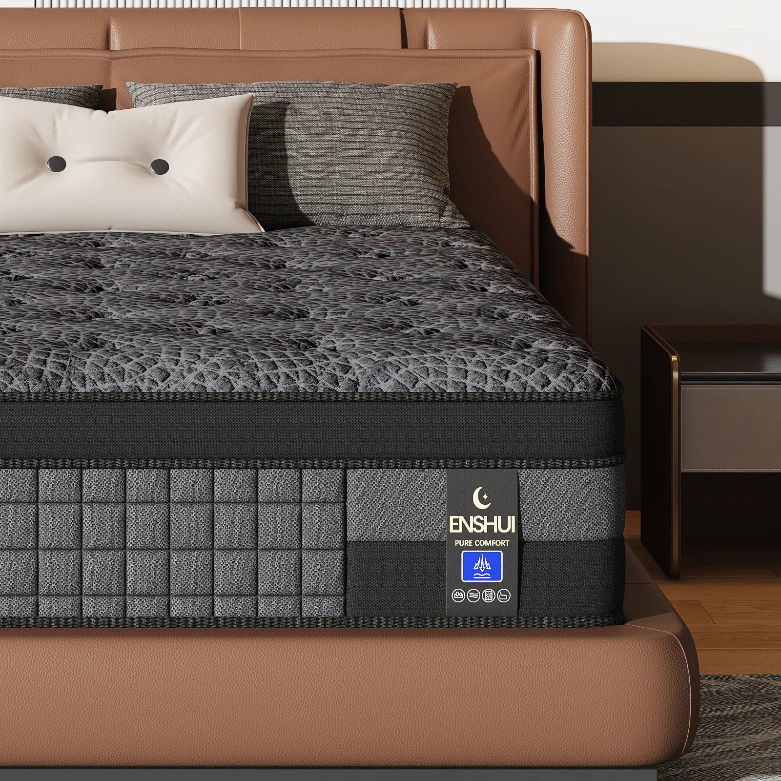 12"14"Gel Memory Foam Spring Mattress For Twin Full Queen King Cooling & Breathable