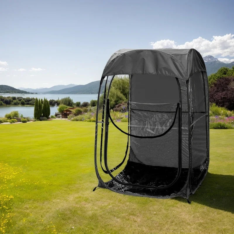 Portable Pop Tent for Outdoor Events, Fishing, and Camping – Black