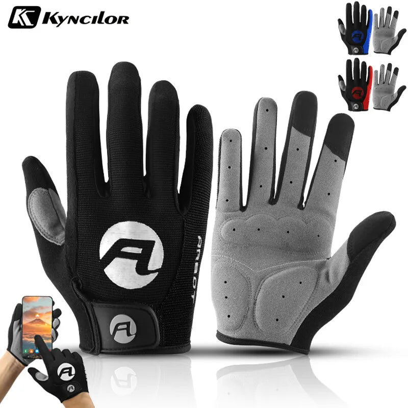 Unisex Cycling Gloves with Touchscreen MTB Padded Anti-Slip Grips