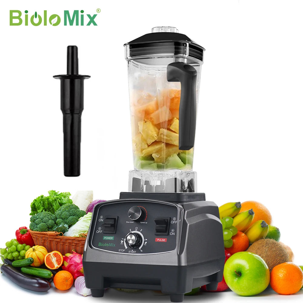 BioloMix 3HP 2200W Heavy Duty Blender, Mixer, and Juicer Fruit Food Processor 2L Jar