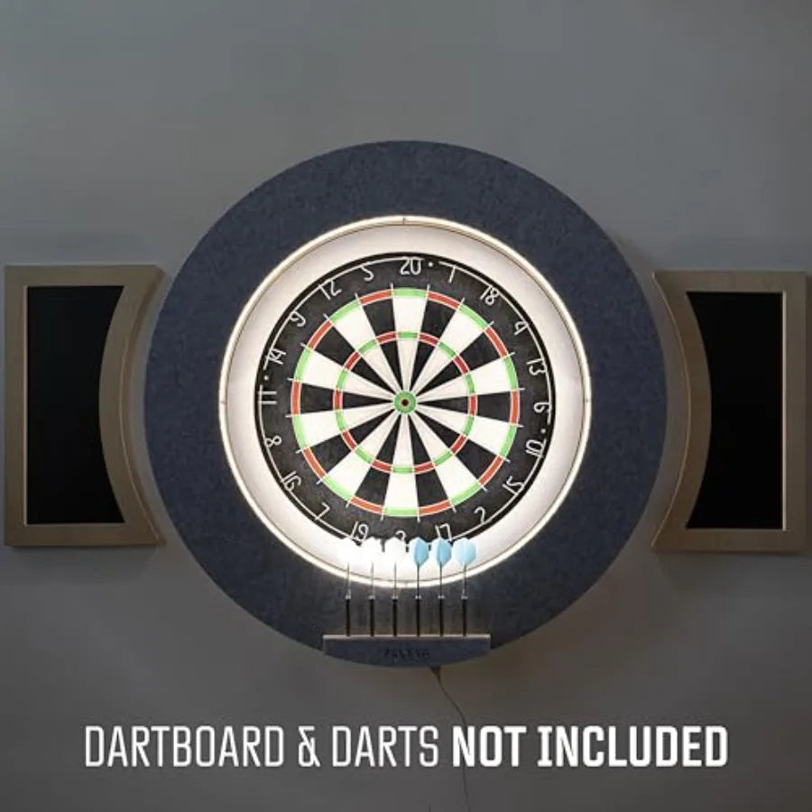 Dart Board Cabinet Set with LED Light