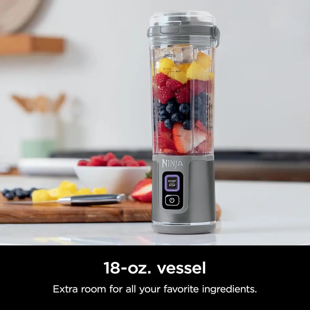 Portable Blender, 18oz Capacity, Dishwasher safe, Grey