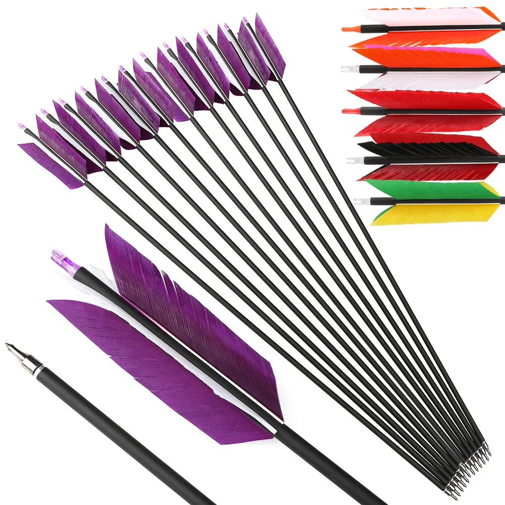 Mixed Carbon Arrows 12pcs 31.5inch