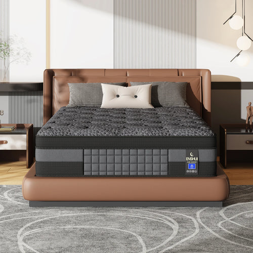 12"14" Euro Top Gel Memory Foam Hybrid Mattress In A Box in Twin, Full, Queen. and King