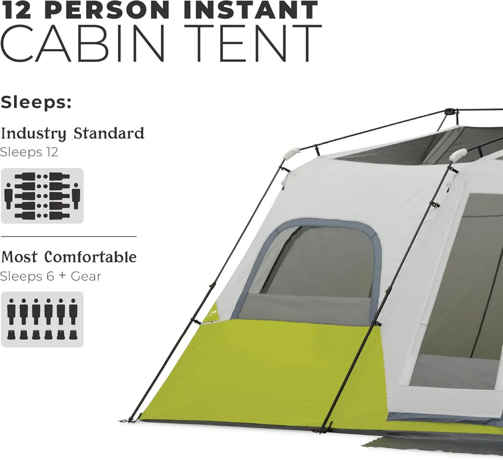 CORE Instant Cabin Popup Tent for 6-12  Persons